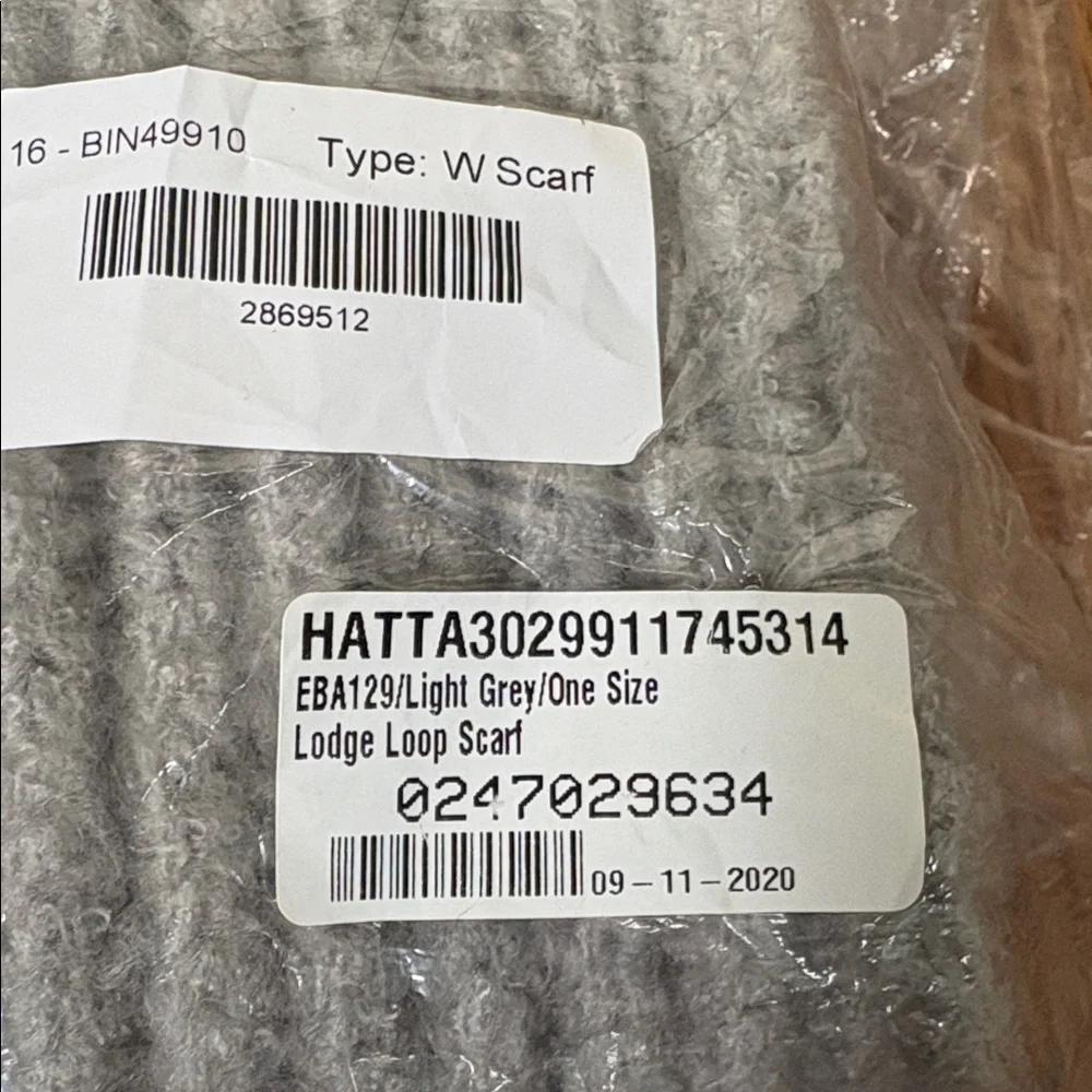 Hat Attack Lodge Loop Scard Knit Grey NWT‎